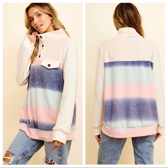 21 Ombré contrast stylish pullover sweater - Picture 4 of 5